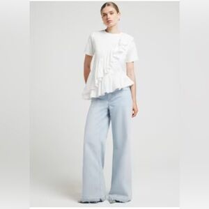 Romeo & Juliet Couture White Ruffle Top